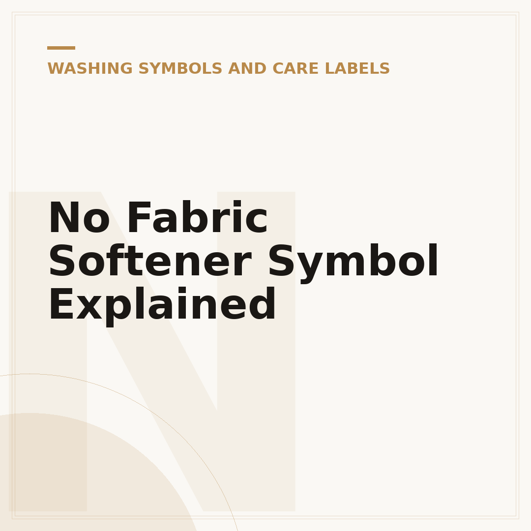 No Fabric Softener Symbol Explained