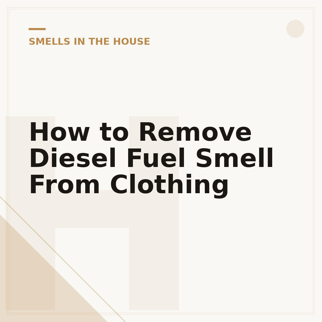 How to Remove Diesel Fuel Smell From Clothing
