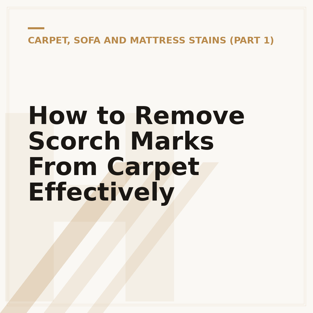 How to Remove Scorch Marks From Carpet Effectively