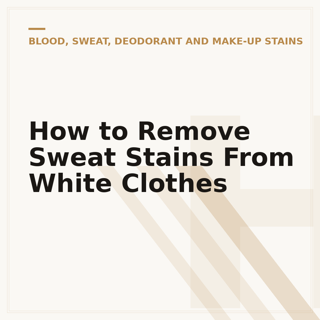 How to Remove Sweat Stains From White Clothes