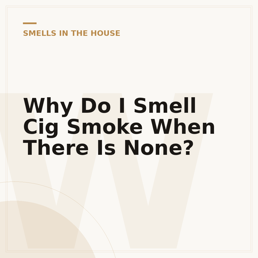 Why Do I Smell Cig Smoke When There Is None?