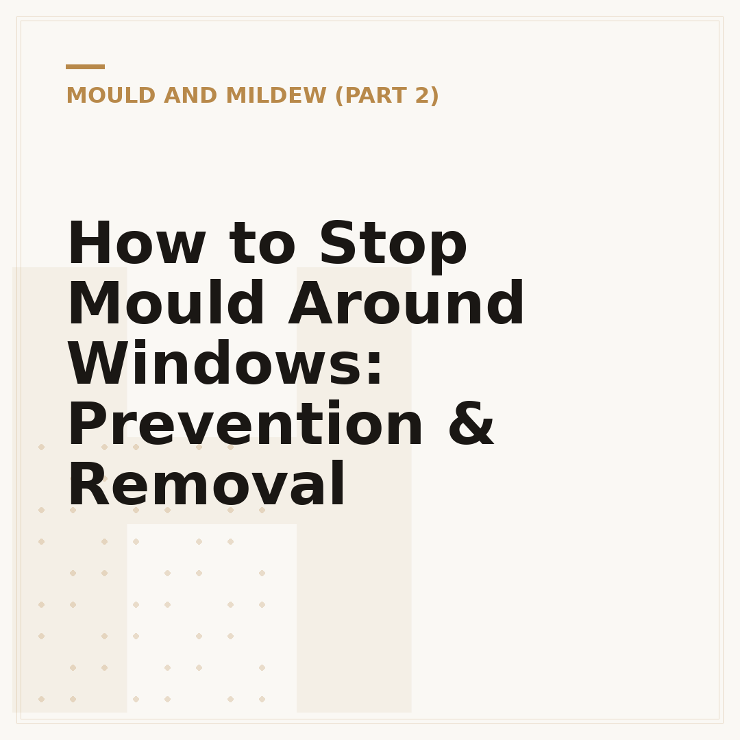 How to Stop Mould Around Windows: Prevention & Removal