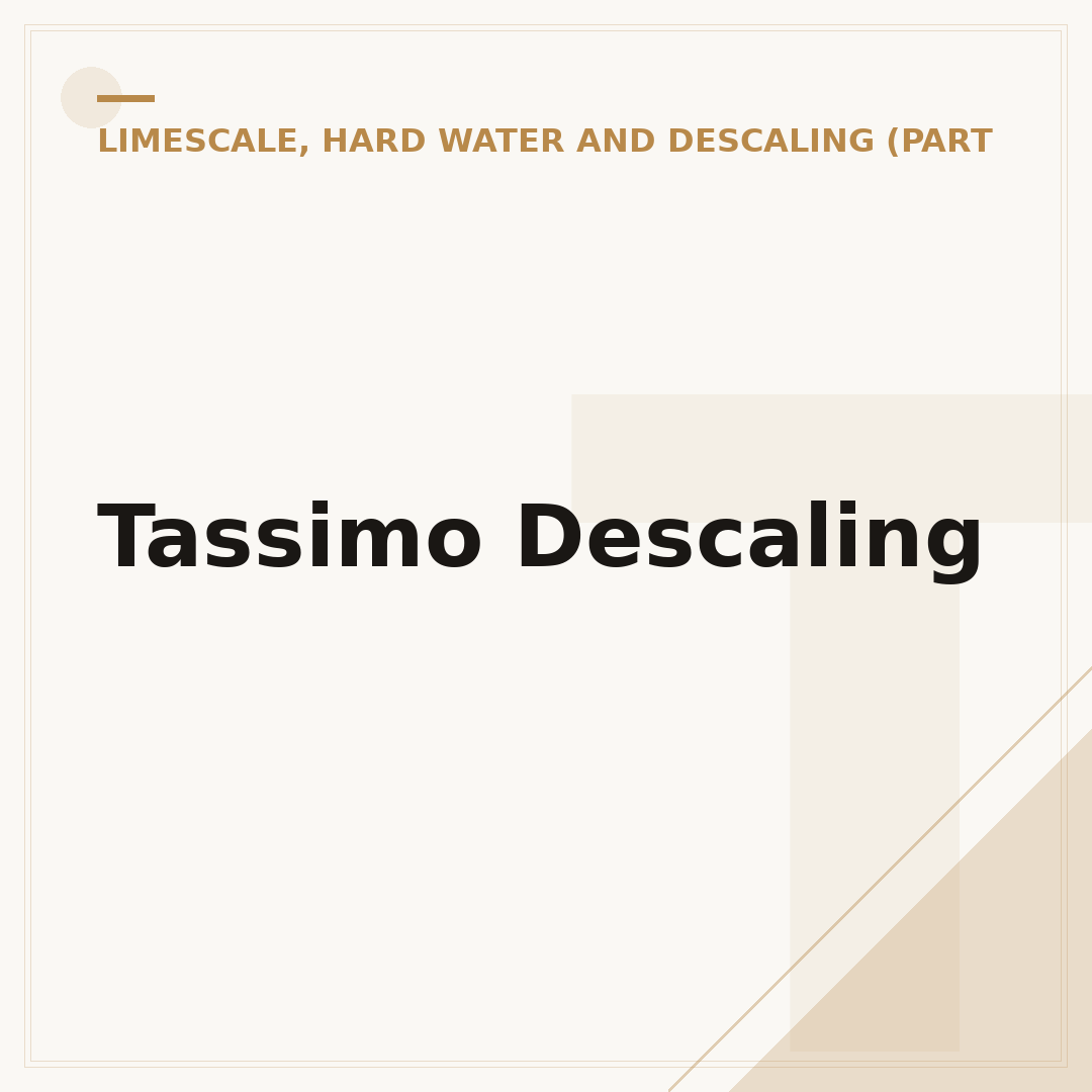 Tassimo Descaling