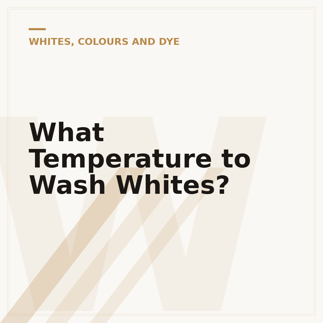 What Temperature to Wash Whites?