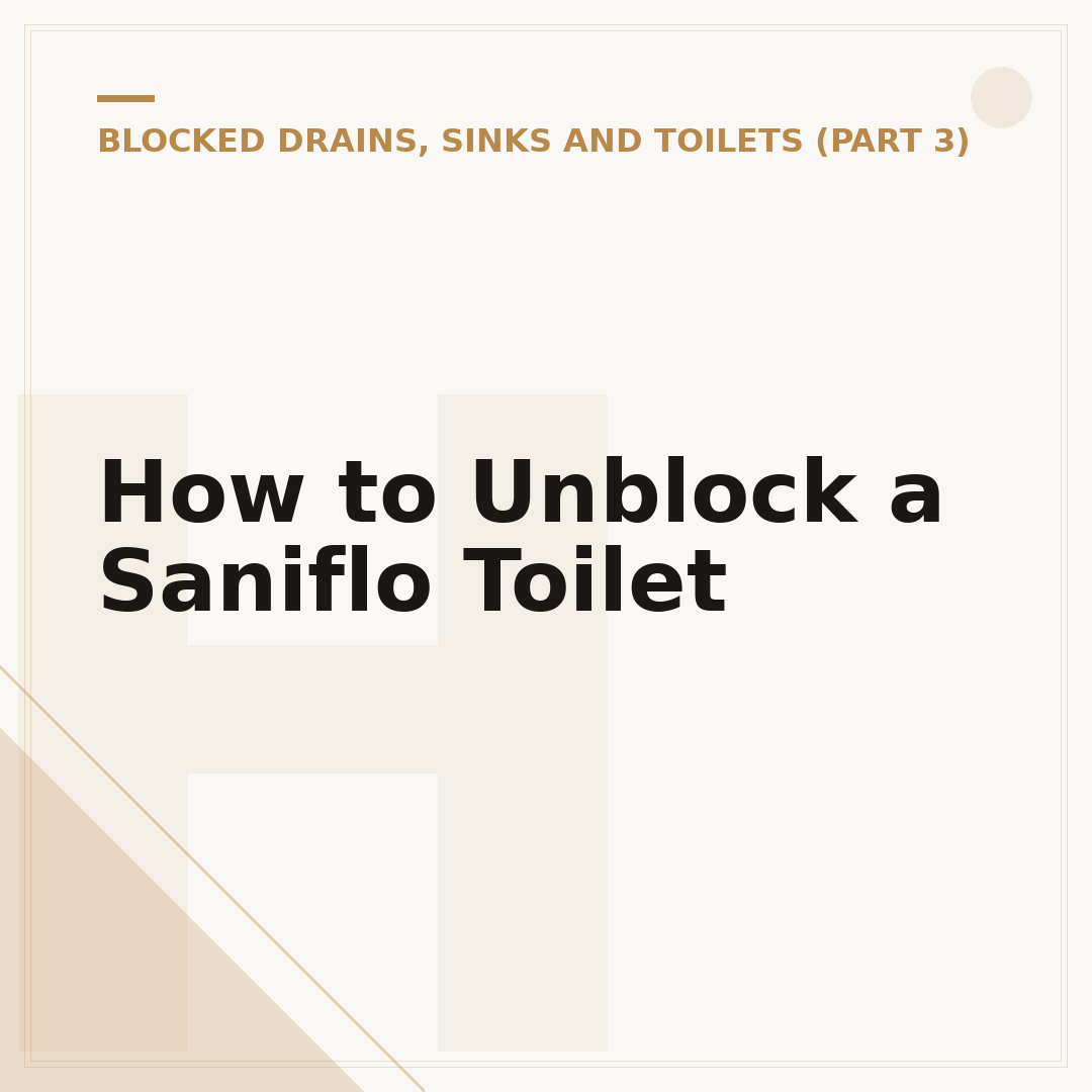 How to Unblock a Saniflo Toilet