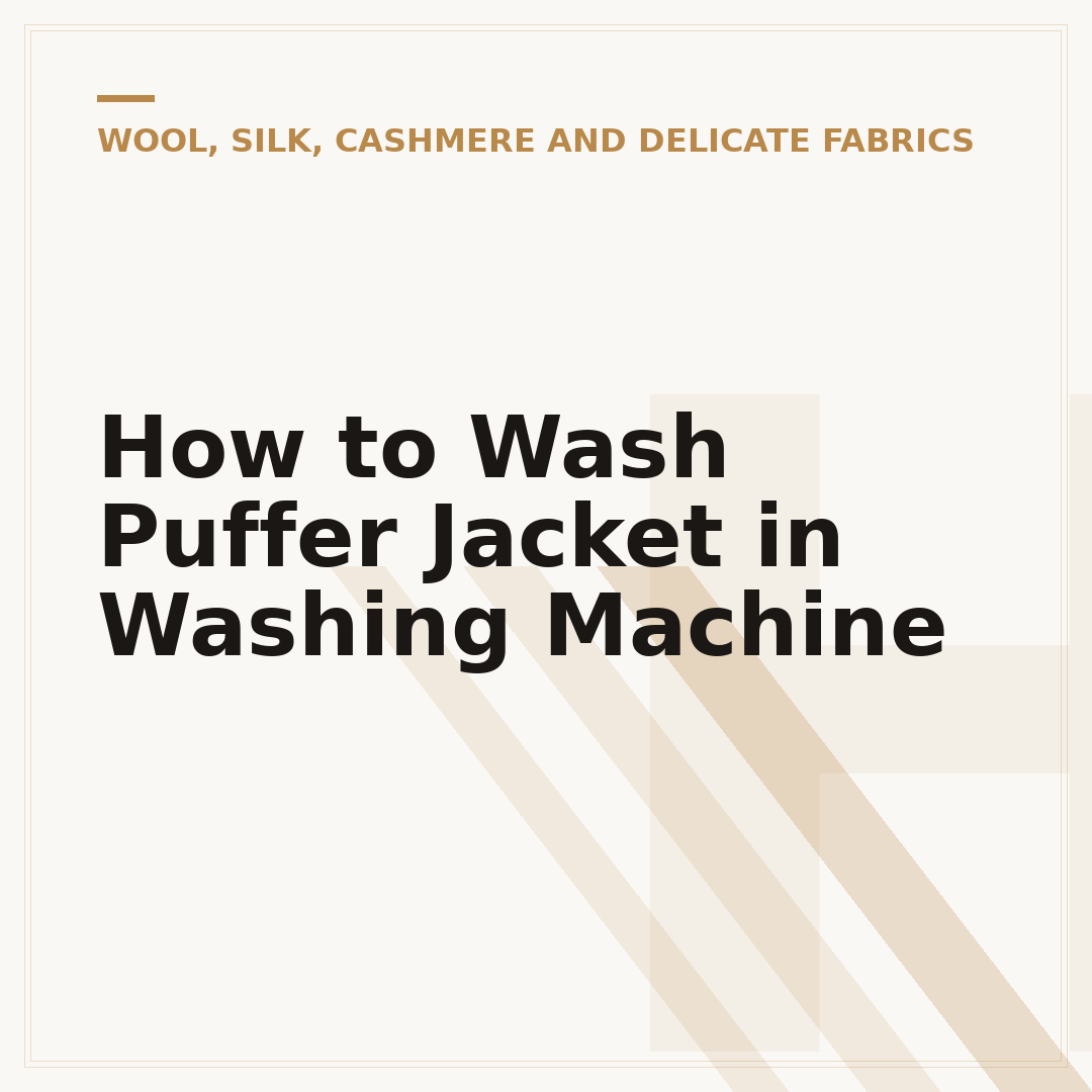 How to Wash Puffer Jacket in Washing Machine