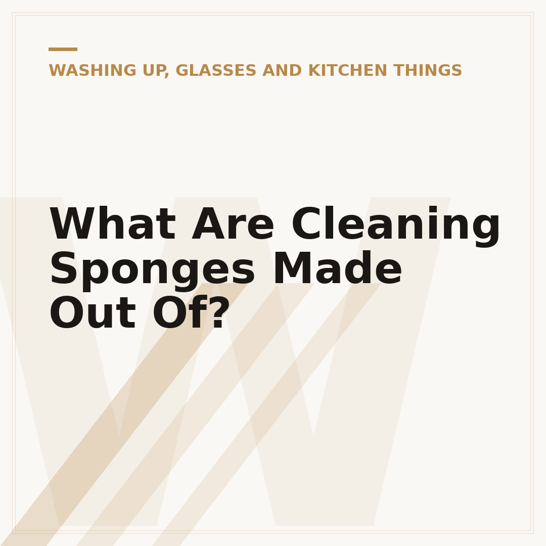 What Are Cleaning Sponges Made Out Of?